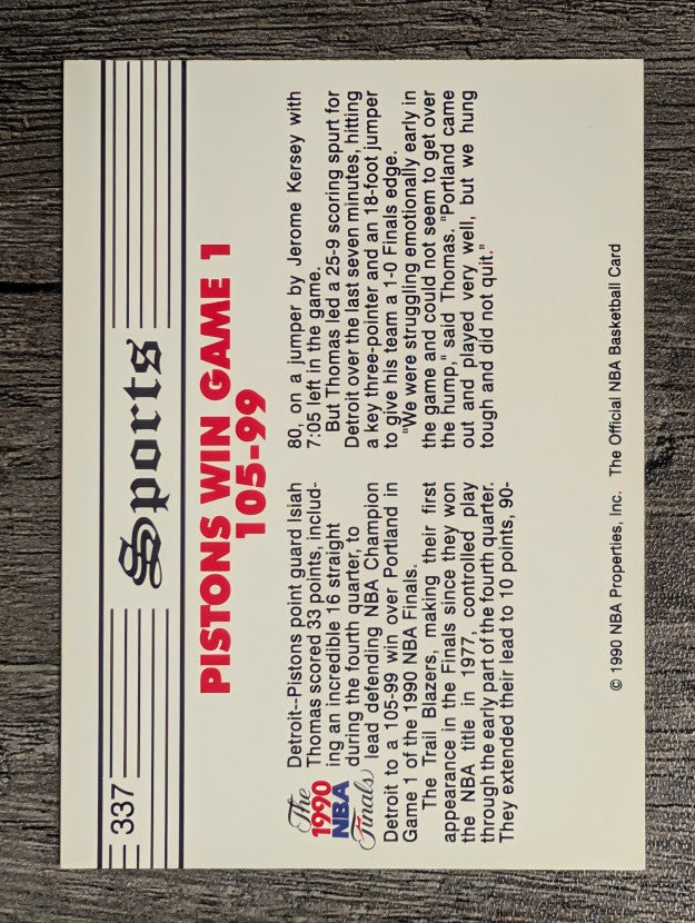 1990-91 Hoops #337 Pistons Celebrate/Dennis Rodman
