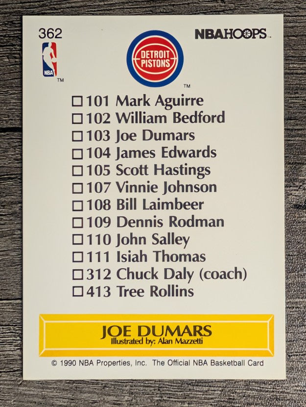 1990-91 Hoops #362 Joe Dumars TC