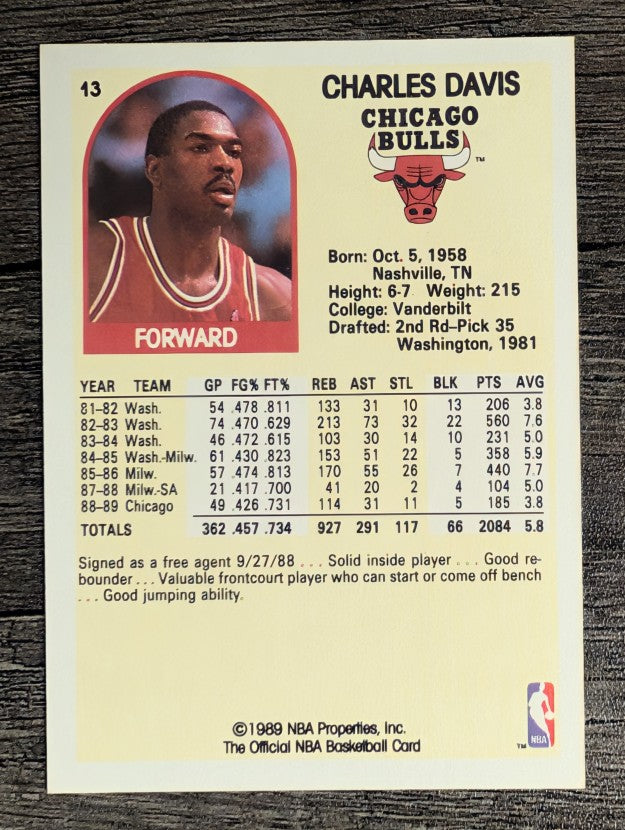 1989-90 Hoops #13 Charles Davis