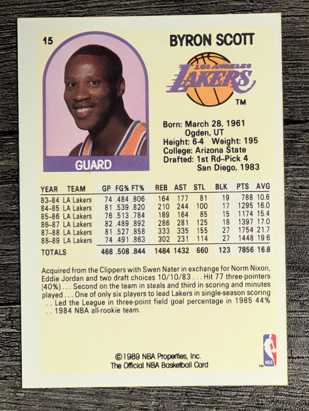 1989-90 Hoops #15 Byron Scott
