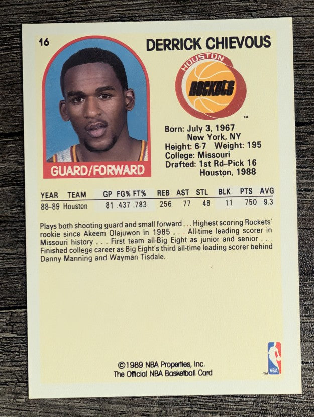 1989-90 Hoops #16 Derrick Chievous