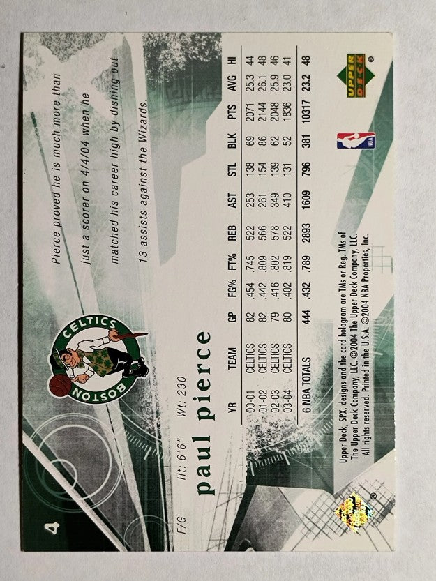 2004-05 SPx #4 Paul Pierce