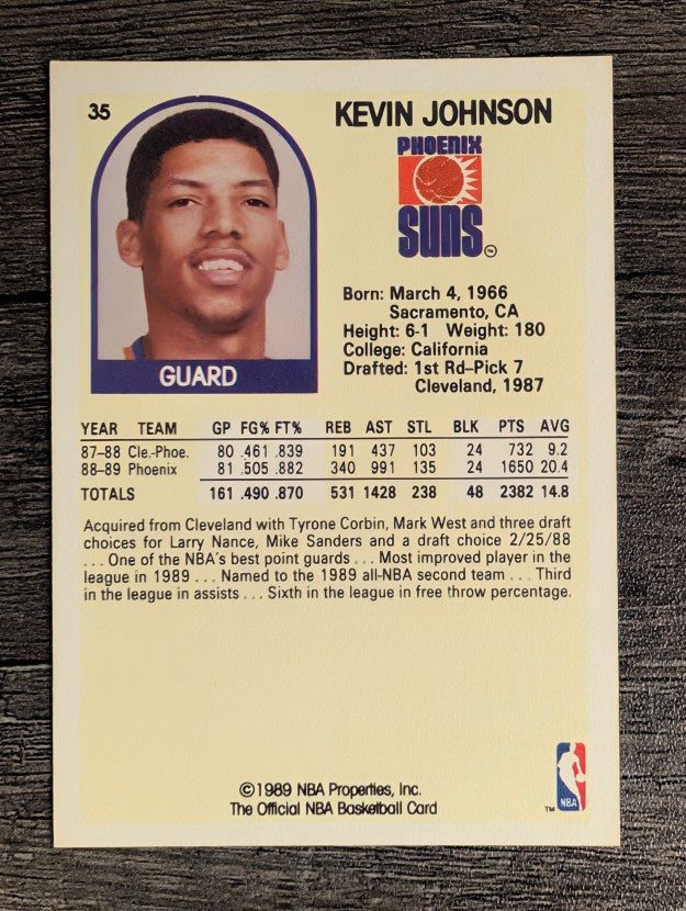 1989-90 Hoops #35 Kevin Johnson RC