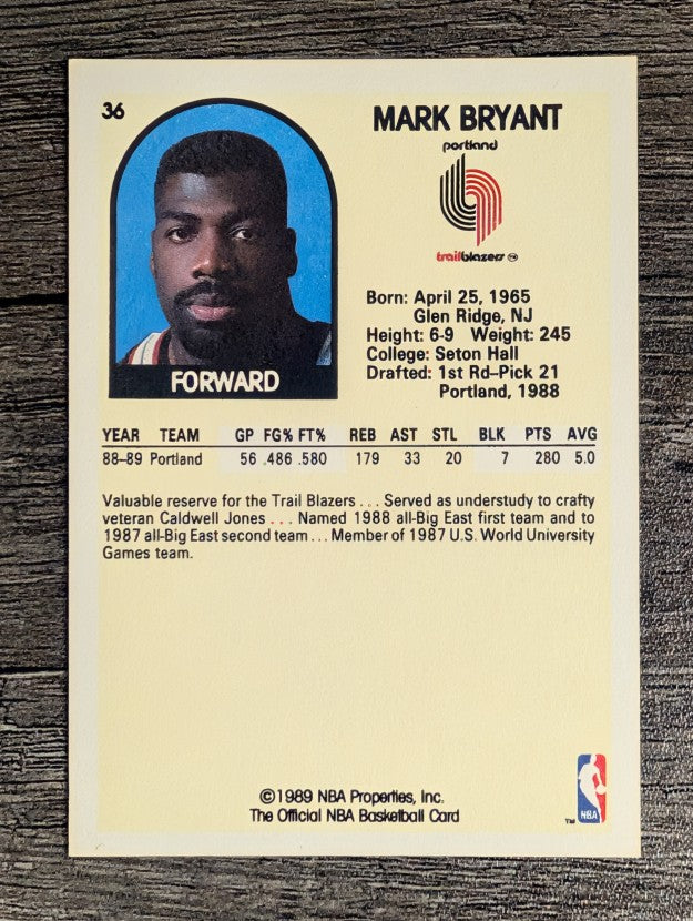 1989-90 Hoops #36 Mark Bryant RC