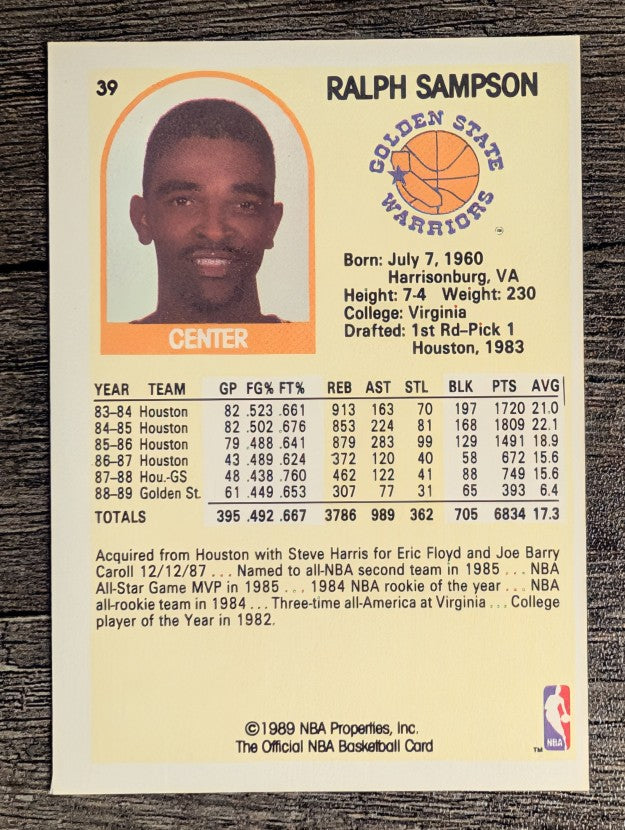 1989-90 Hoops #39 Ralph Sampson