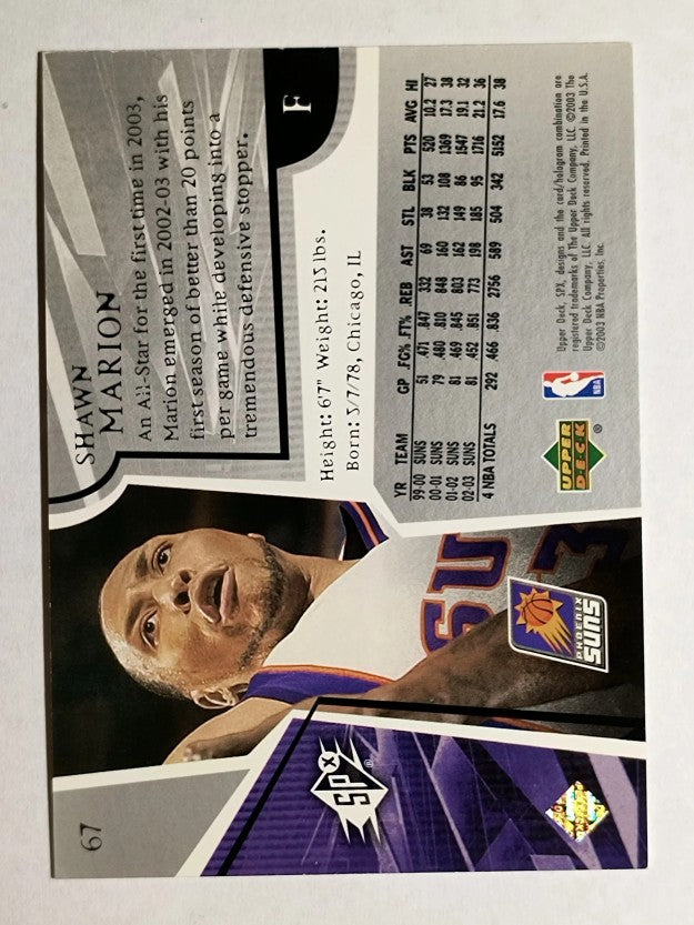 2003-04 SPx #67 Shawn Marion