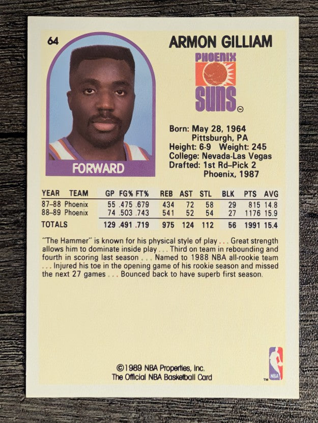 1989-90 Hoops #64 Armon Gilliam