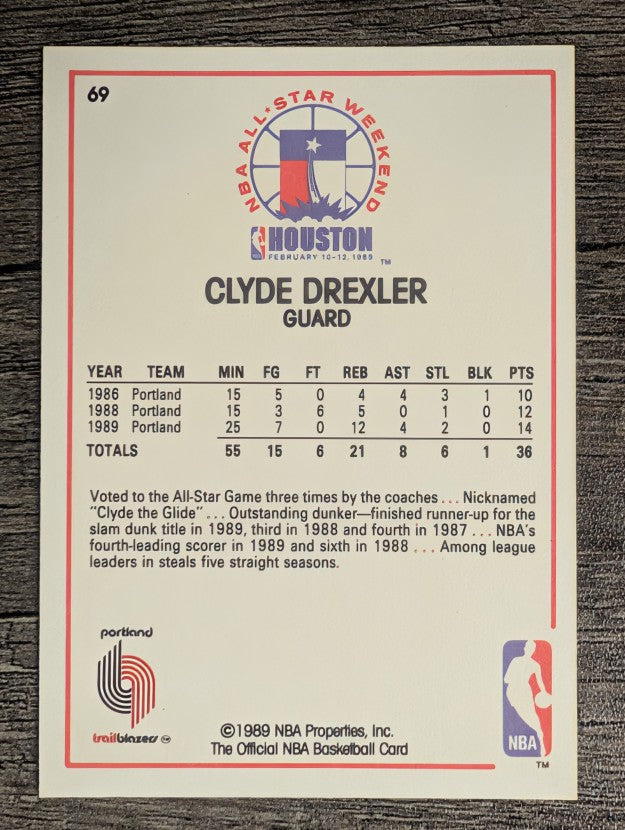 1989-90 Hoops #69 Clyde Drexler AS
