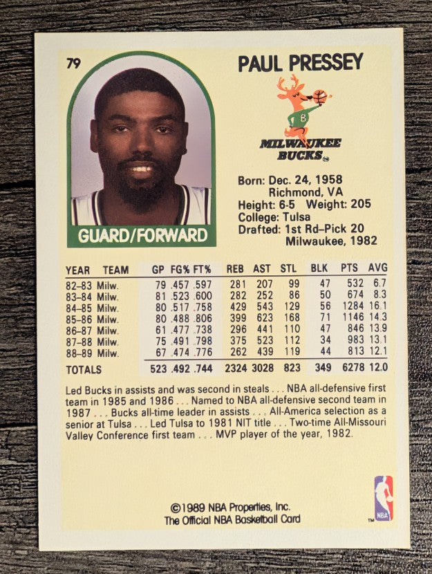 1989-90 Hoops #79 Paul Pressey