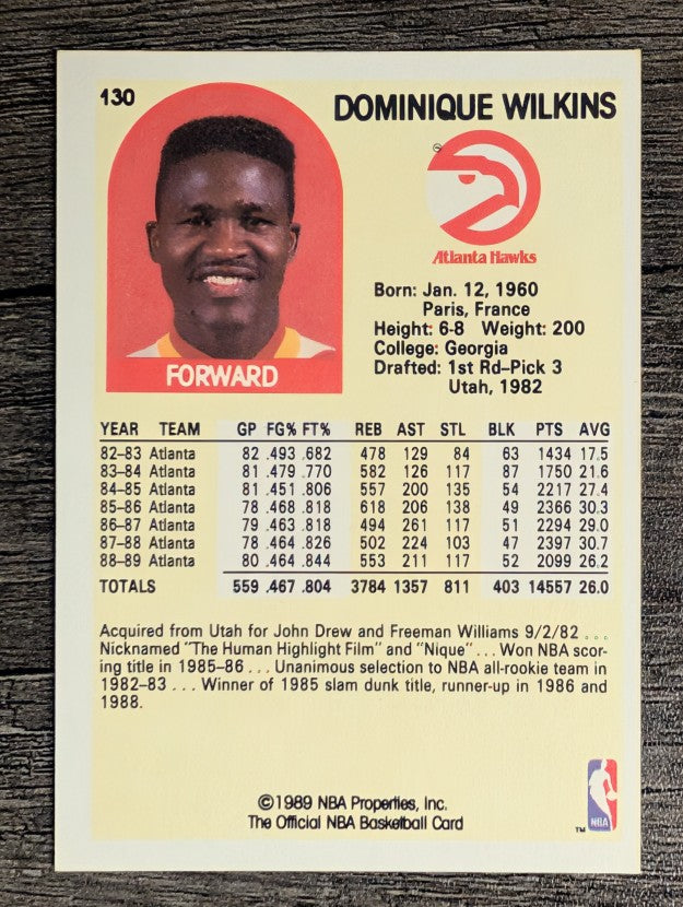 1989-90 Hoops #130 Dominique Wilkins