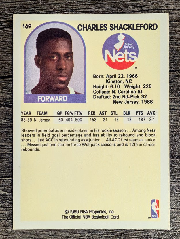 1989-90 Hoops #169 Charles Shackleford RC