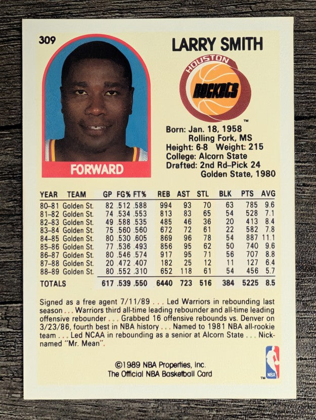1989-90 Hoops #309 Larry Smith