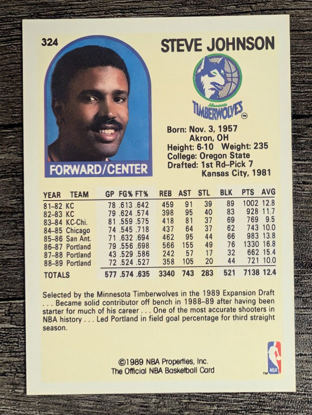 1989-90 Hoops #324 Steve Johnson