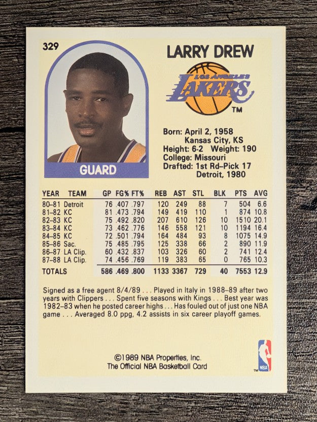 1989-90 Hoops #329 Larry Drew