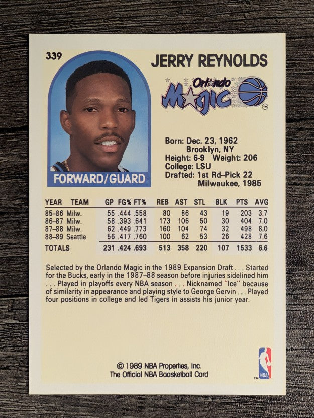 1989-90 Hoops #339 Jerry Ice Reynolds RC