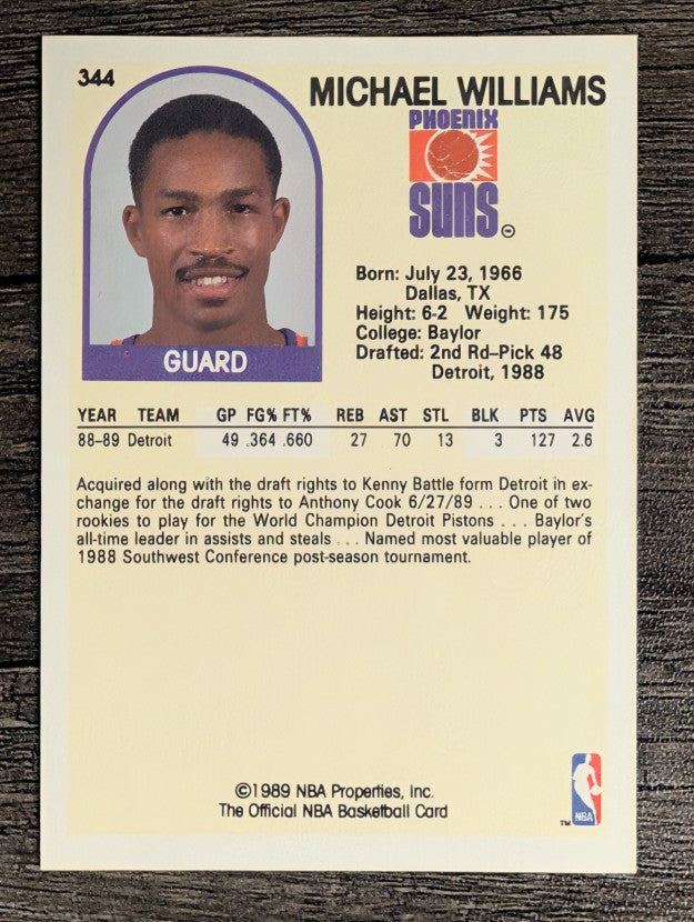 1989-90 Hoops #344 Micheal Williams