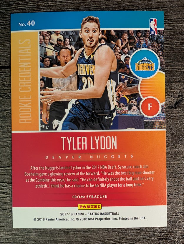 2017-18 Panini Status Rookie Credentials #40 Tyler Lydon
