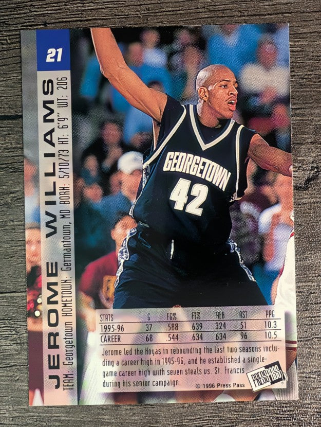 1996 Press Pass #21 Jerome Williams