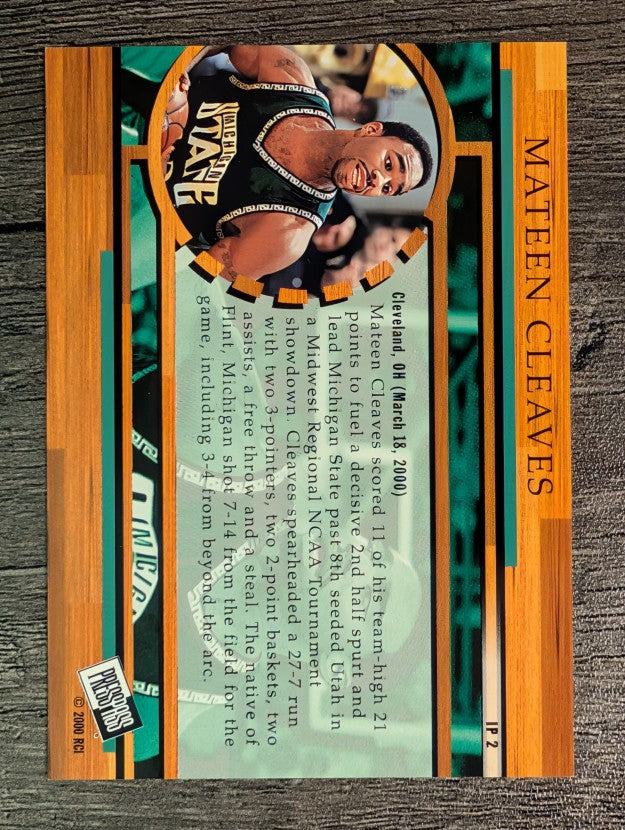 2000 Press Pass In the Paint #IP2 Mateen Cleaves
