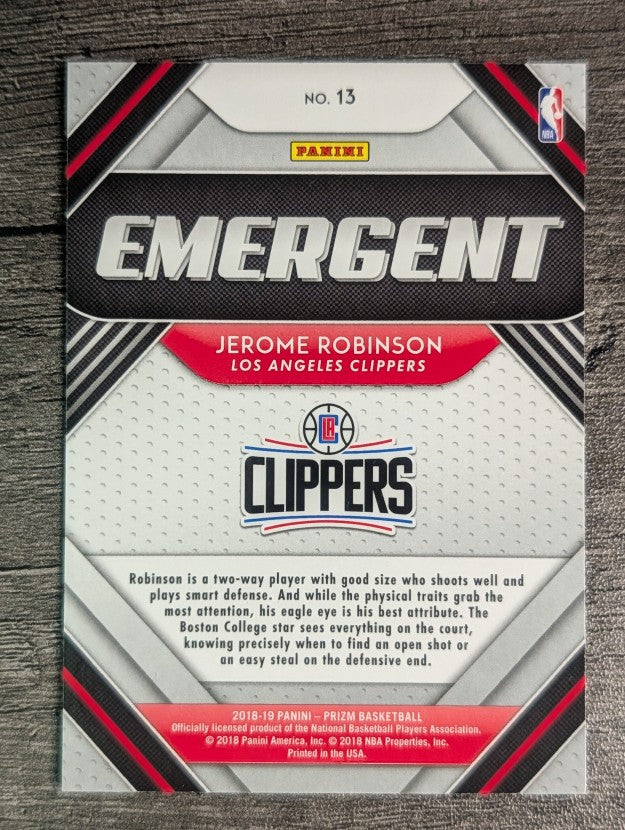 2018-19 Panini Prizm Emergent #13 Jerome Robinson