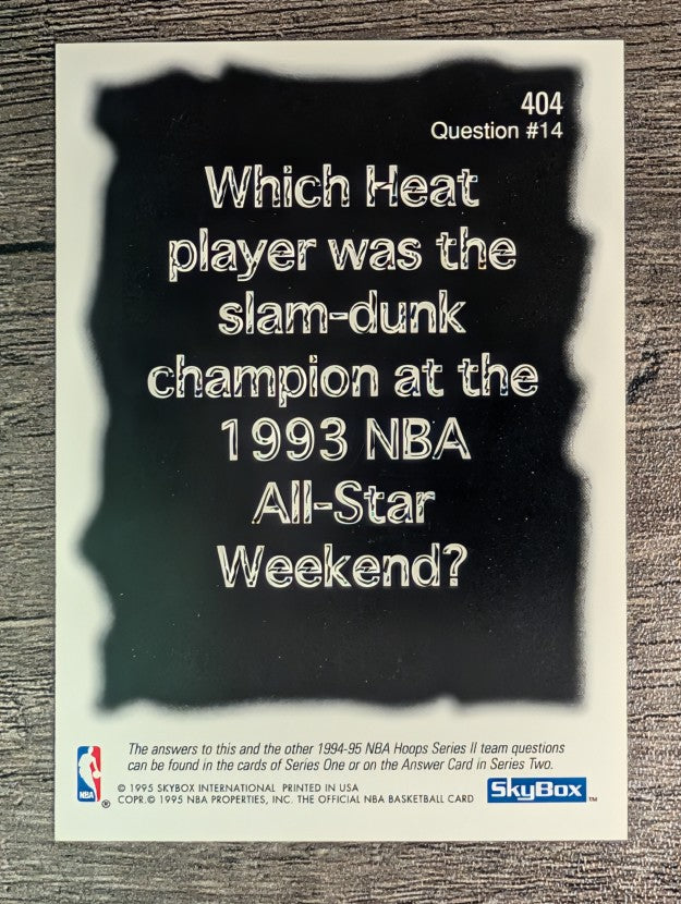 1994-95 Hoops #404 Miami Heat TC