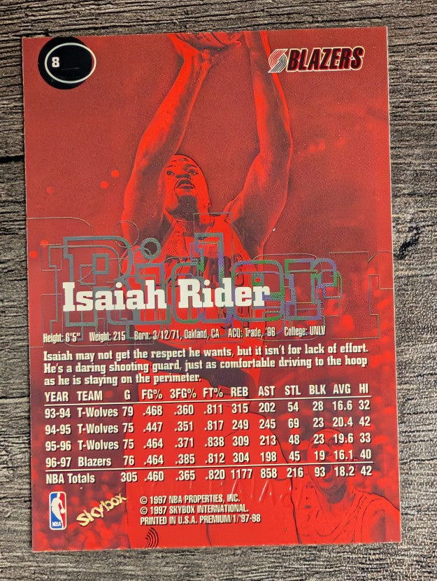 1997-98 SkyBox Premium #8 Isaiah Rider
