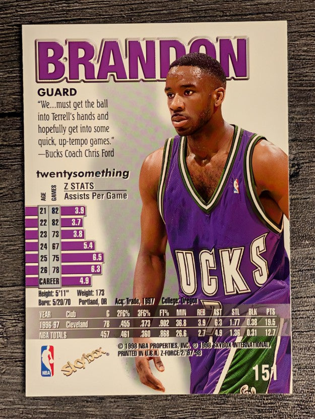 1997-98 Z-Force #151 Terrell Brandon