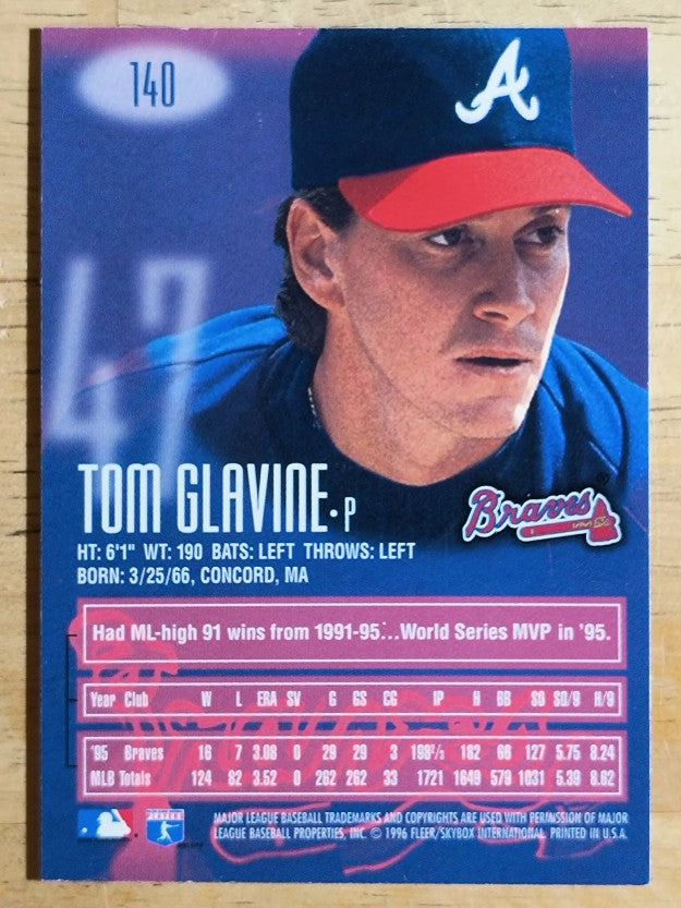 1996 Emotion-XL #140 Tom Glavine