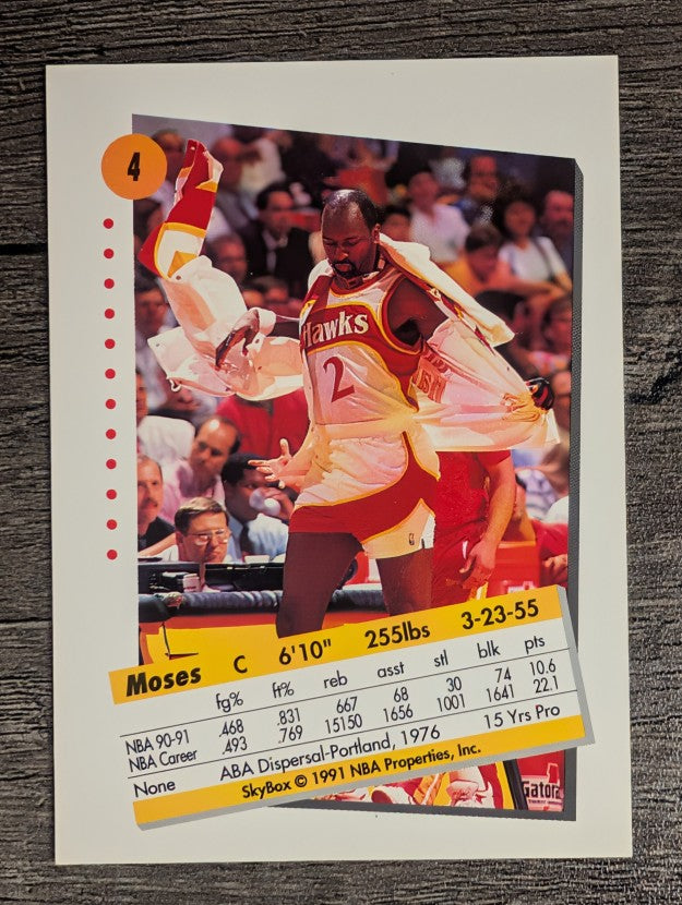 1991-92 SkyBox #4 Moses Malone