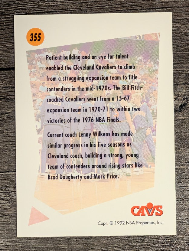 1991-92 SkyBox #355 Cleveland Cavaliers TL
