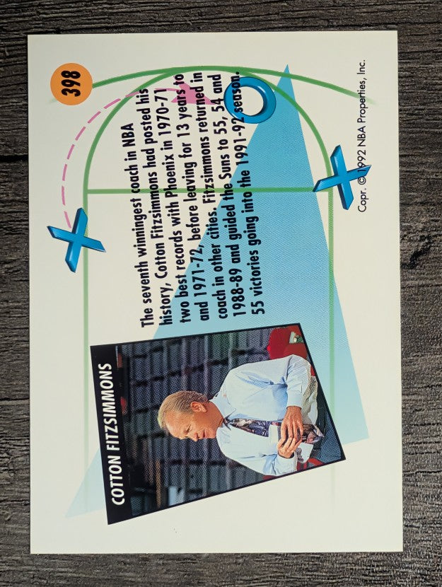 1991-92 SkyBox #398 Cotton Fitzsimmons CO