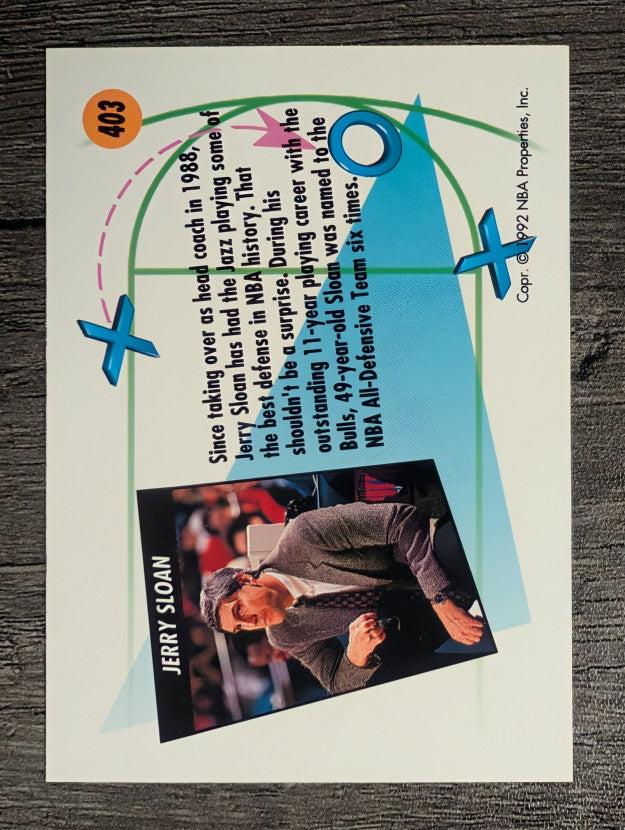 1991-92 SkyBox #403 Jerry Sloan CO