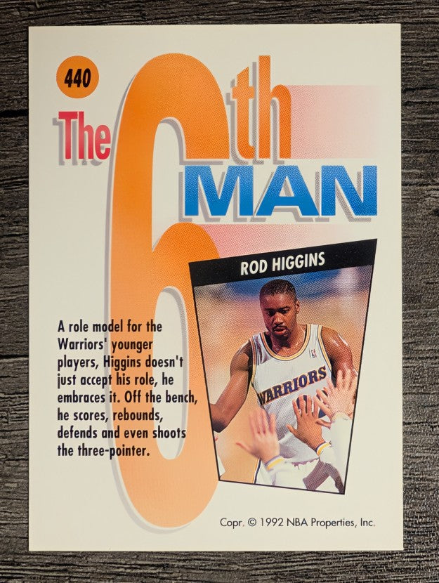 1991-92 SkyBox #440 Rod Higgins SM