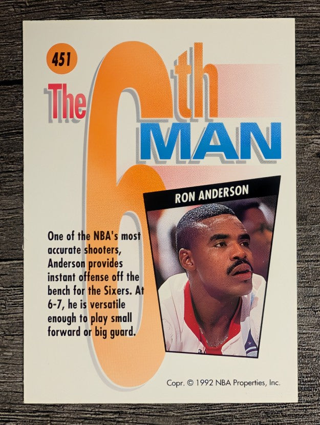 1991-92 SkyBox #451 Ron Anderson SM