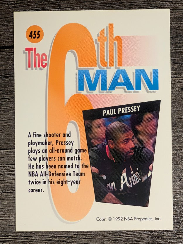 1991-92 SkyBox #455 Paul Pressey SM