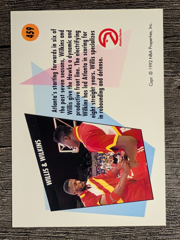 1991-92 SkyBox #459 Dominique Wilkins/Kevin Willis TW