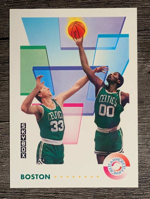 1991-92 SkyBox #460 Larry Bird/Robert Parish TW