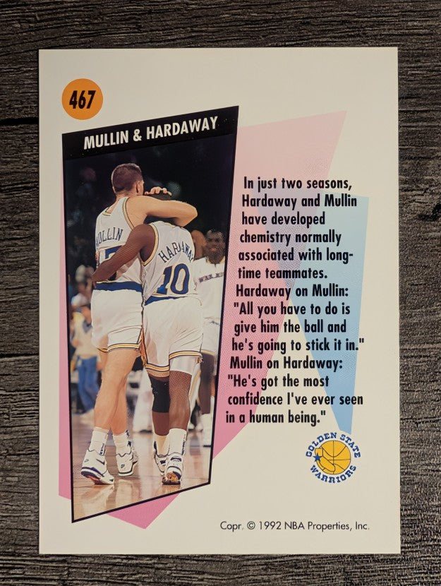 1991-92 SkyBox #467 Tim Hardaway/Chris Mullin TW