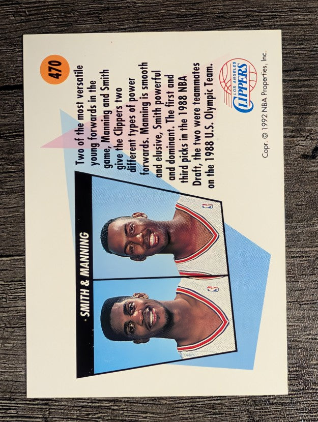 1991-92 SkyBox #470 Charles Smith/Danny Manning TW