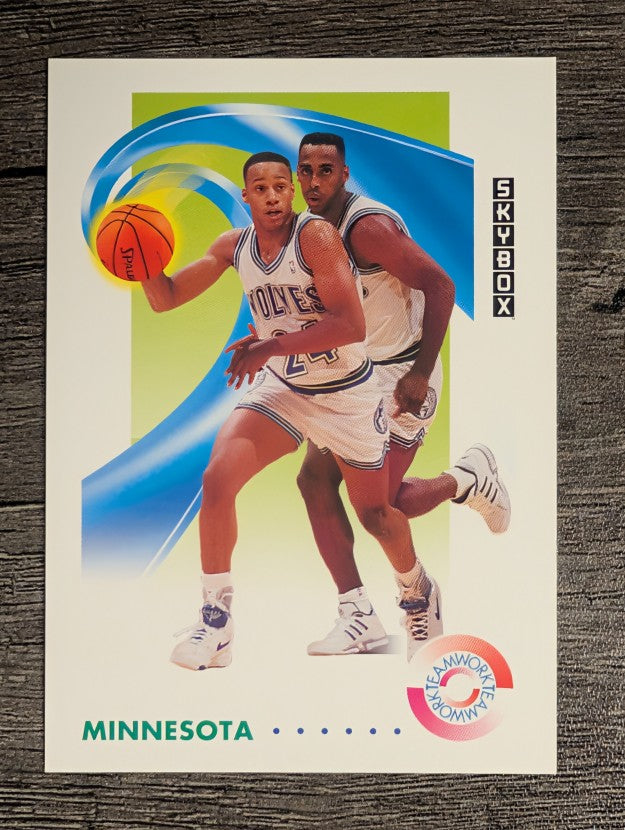 1991-92 SkyBox #474 Tony Campbell/Pooh Richardson TW