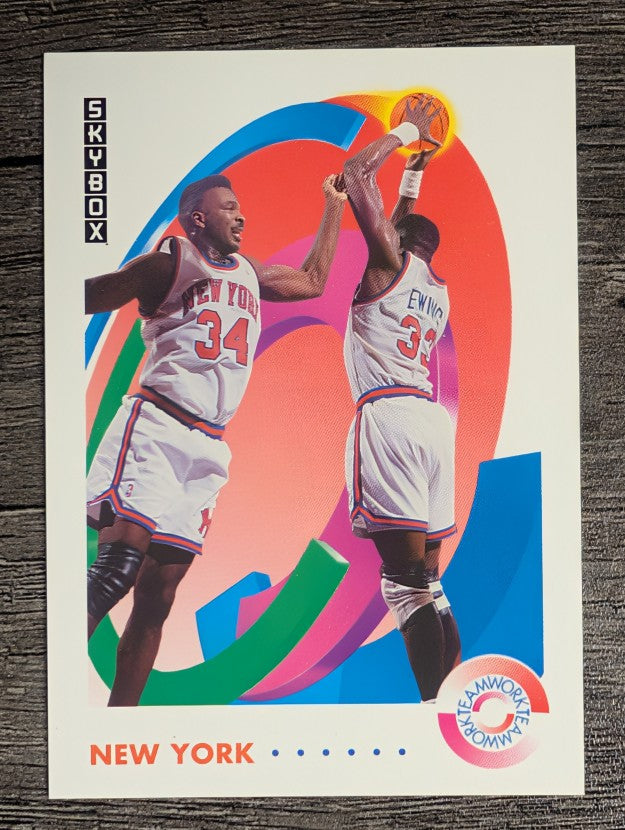 1991-92 SkyBox #476 Patrick Ewing/Charles Oakley TW