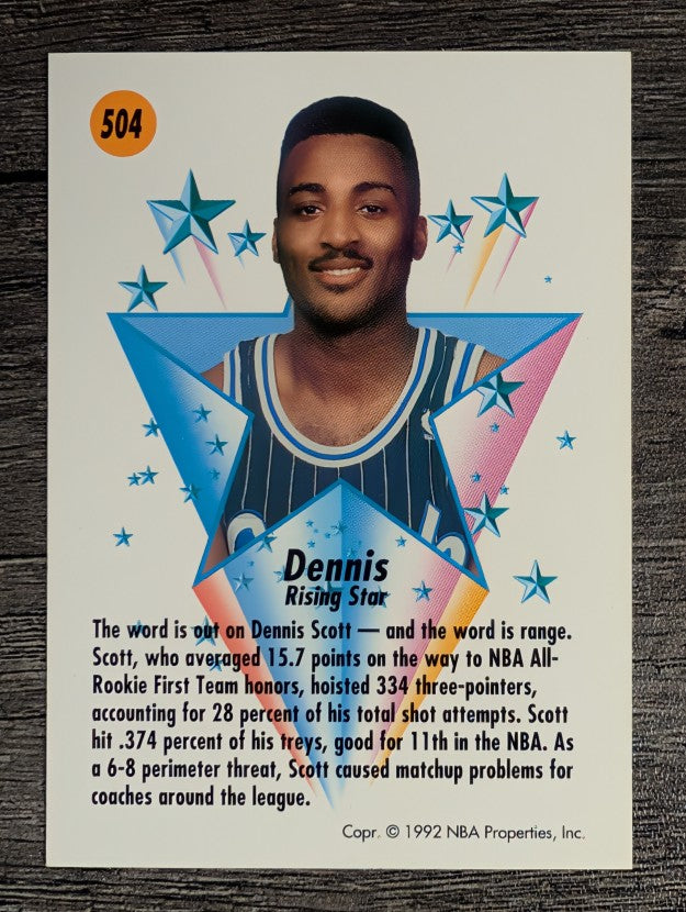 1991-92 SkyBox #504 Dennis Scott RS