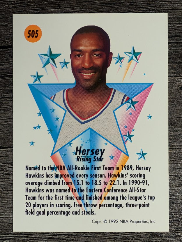 1991-92 SkyBox #505 Hersey Hawkins RS
