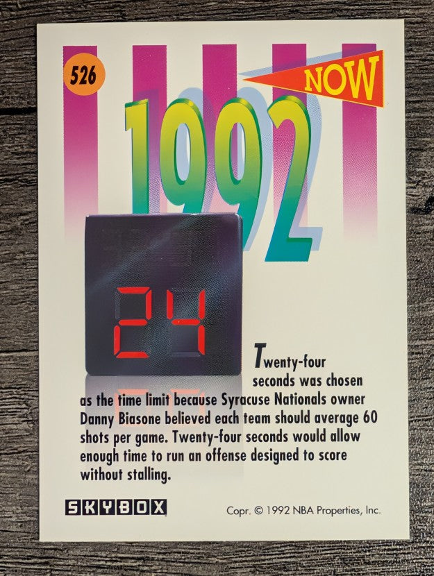 1991-92 SkyBox #526 The 24-second Shot