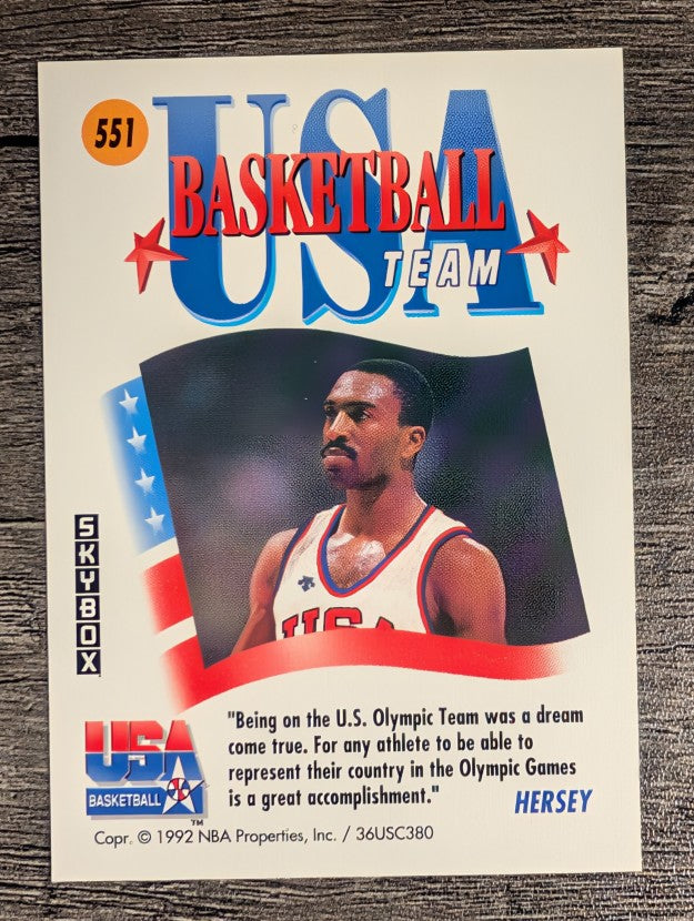 1991-92 SkyBox #551 Hersey Hawkins USA