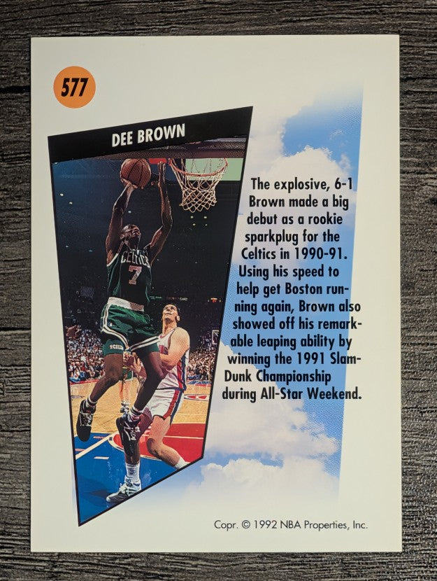 1991-92 SkyBox #577 Dee Brown SM