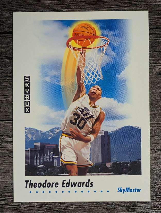 1991-92 SkyBox #580 Blue Edwards SM
