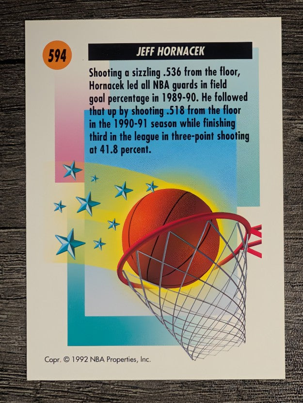1991-92 SkyBox #594 Jeff Hornacek SS