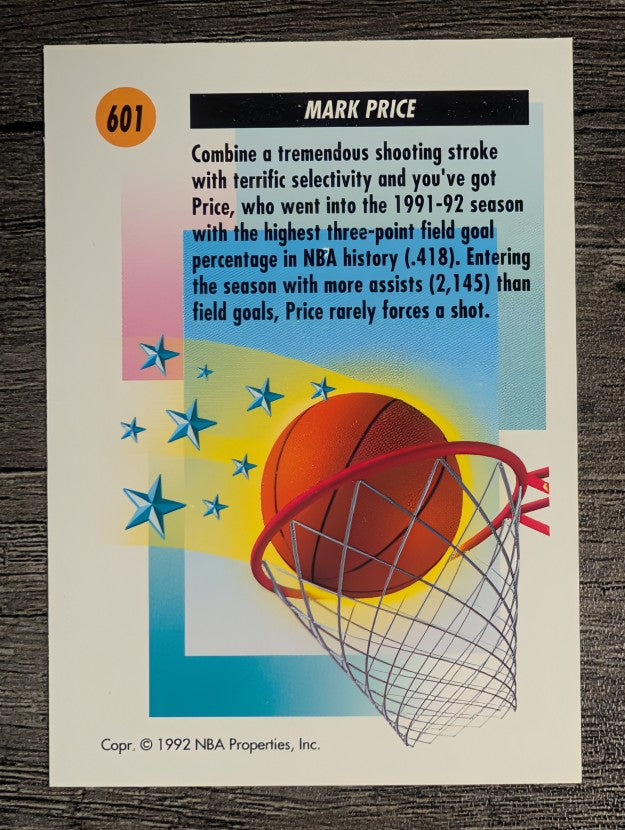 1991-92 SkyBox #601 Mark Price SS