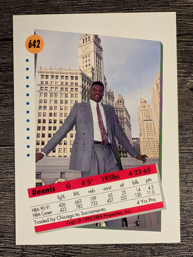 1991-92 SkyBox #642 Dennis Hopson